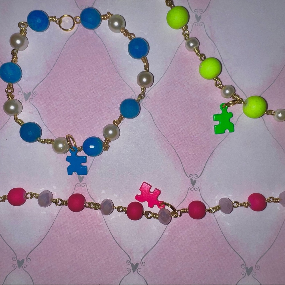 Autism Awareness Beaded Bracelet ❤️